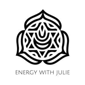 Energy With Julie logo with high heart chakra symbol